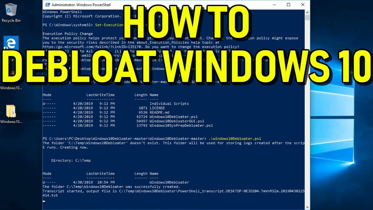 How to Use Windows Debloater in Windows 10