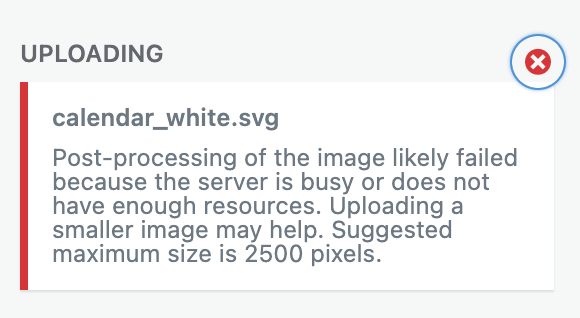 WordPress Image Upload Error Post-Processing of the Image Failed