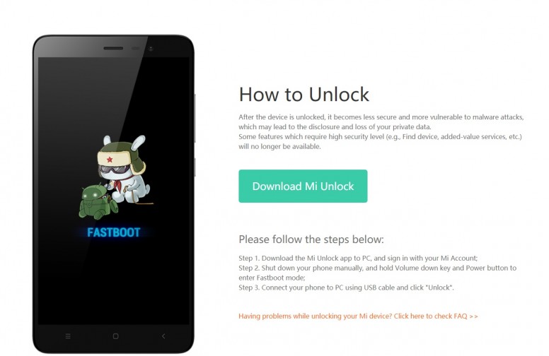 Unlock Your Mi Device - Xiaomi Tools