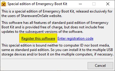 Emergency Boot Kit – Free License (Lifetime)