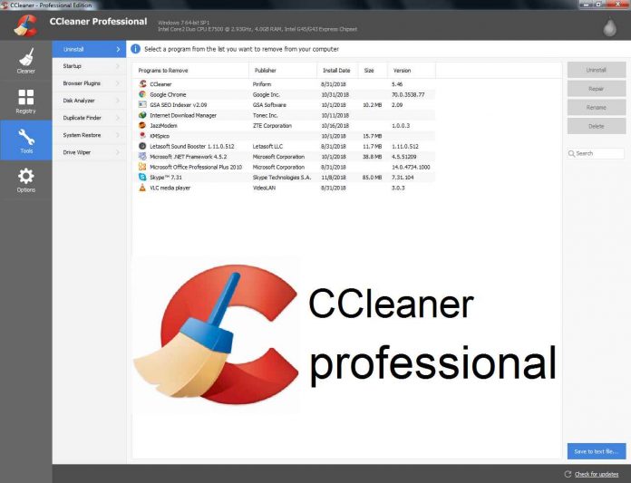 CCleaner Professional Download Free – Full