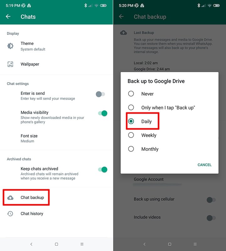 Google Drive allows us to save a free backup of our WhatsApp account