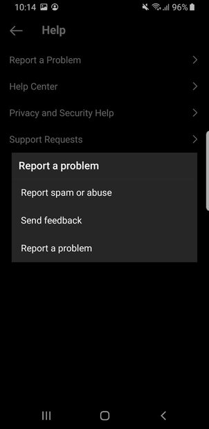 Here are all the options available to you when reporting an issue on Instagram