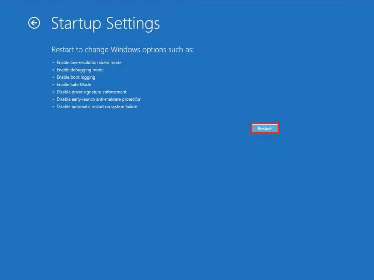 Restart the computer in safe mode and fix boot problems