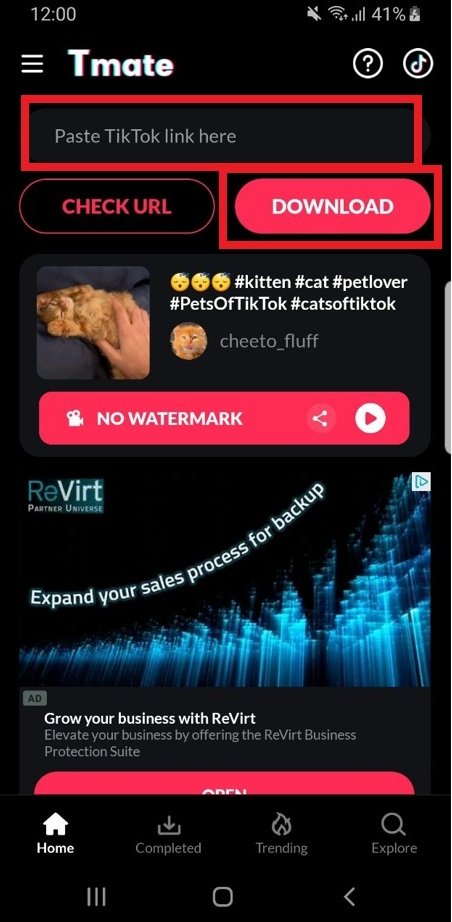 Download the video you are interested in via Timate to get rid of the TikTok tags