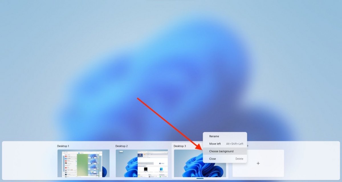 Change the background image of each virtual desktop