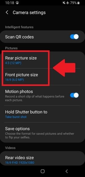 Configure your phone camera according to Instagram's settings