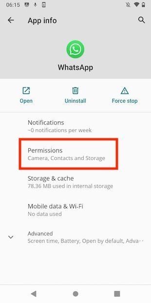 View App Permissions on Android