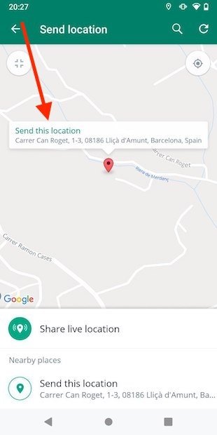 Send personalized location