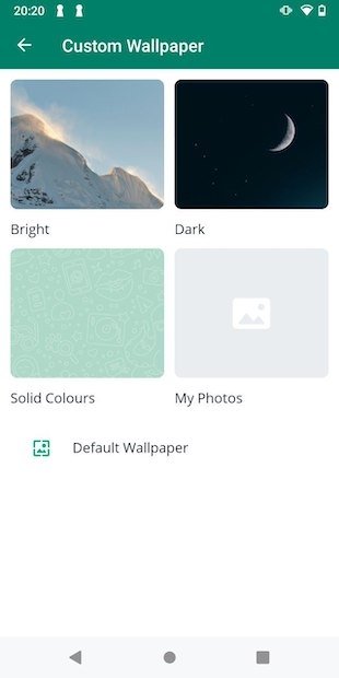Choose a background category