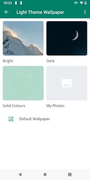 Select wallpaper category