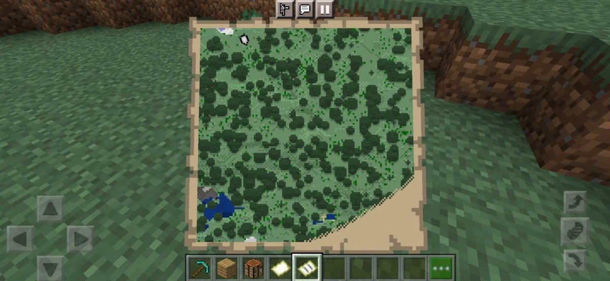 Look something up on the map in Minecraft