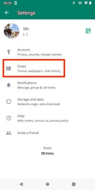 Chat settings in WhatsApp