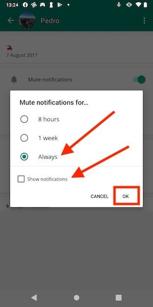 Permanently remove the notifications