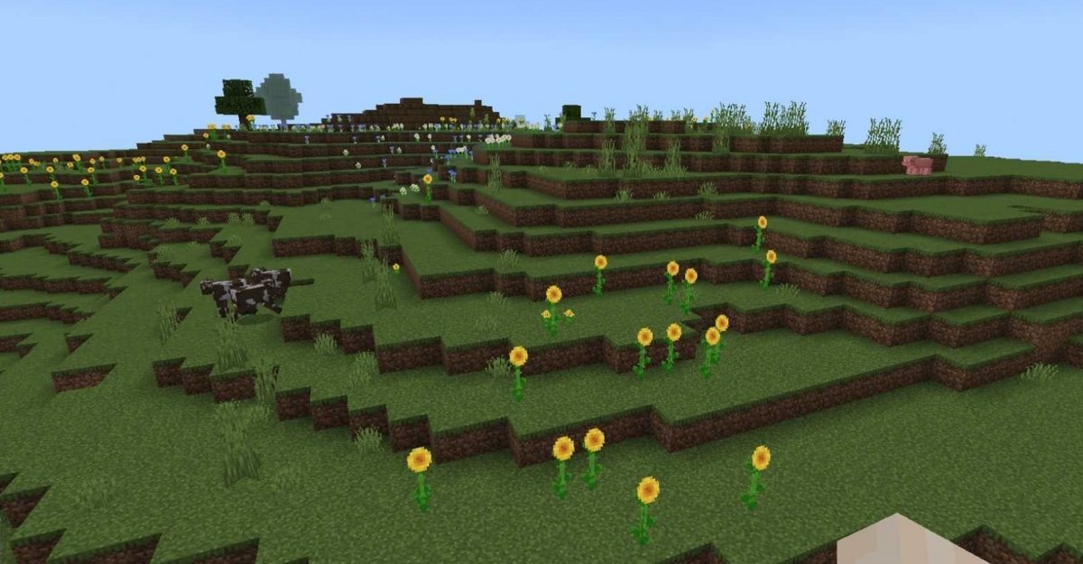 Sonnenblumenfeld in Minecraft