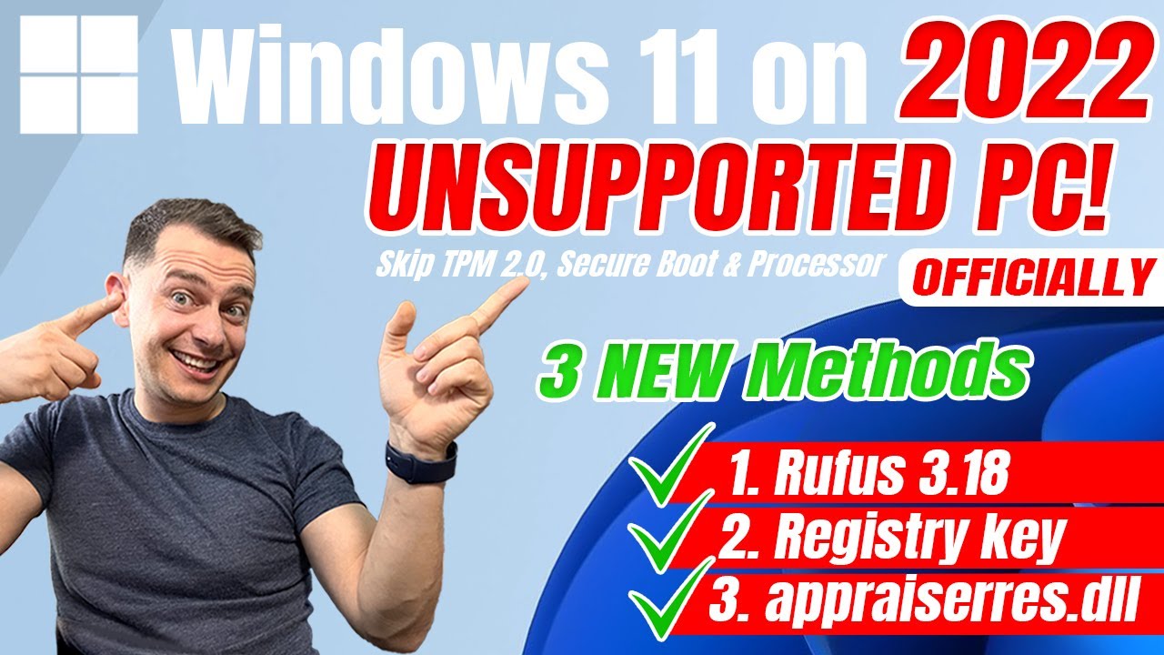 (3 Methods) How to Install Windows 11 on Unsupported PC 2022 - Official Tutorial