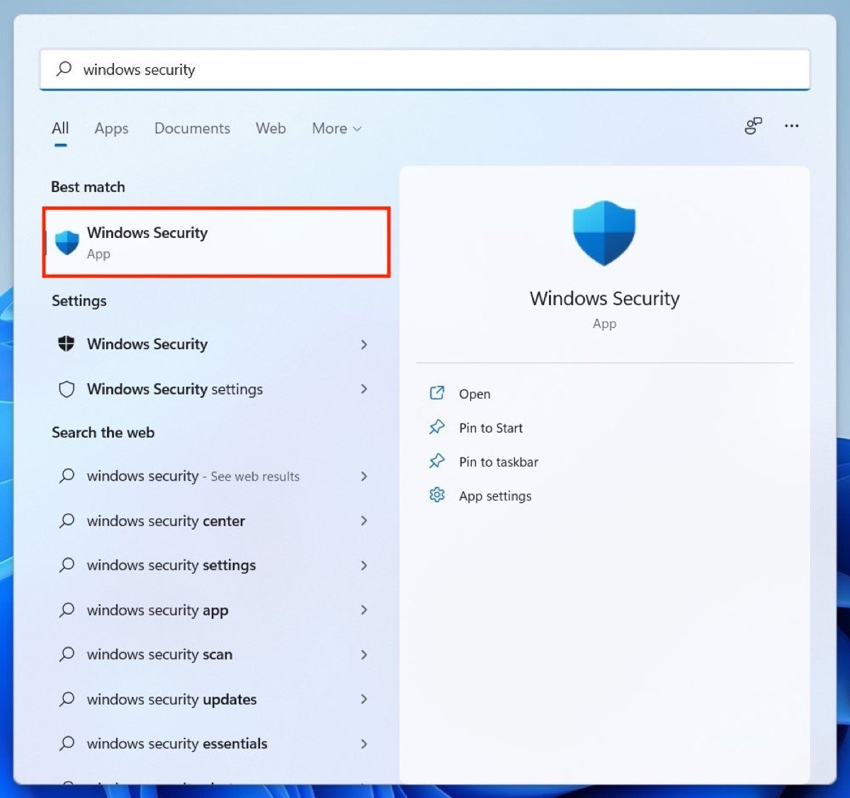 Open Windows Security Options