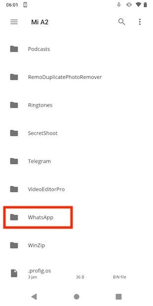 Access to the WhatsApp directory