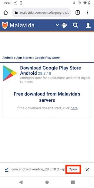 Open APK file in browser