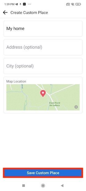 Add name and place on map