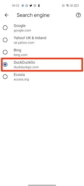 Use DuckDuckGo