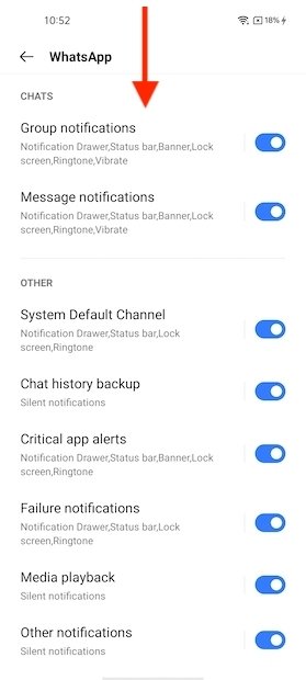 Check all app notifications
