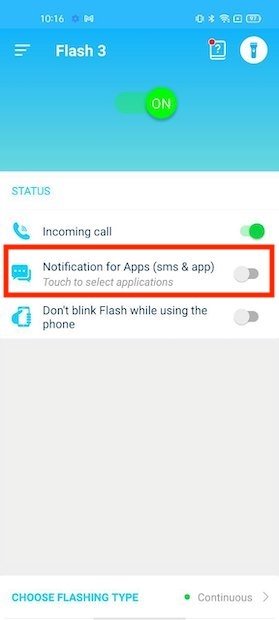 Enable notification in applications
