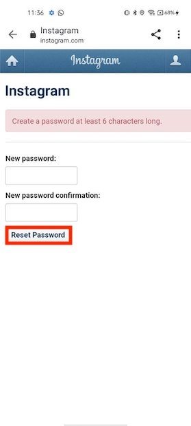 Enter a new password