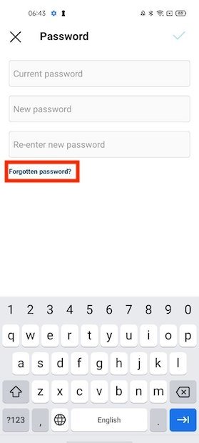 recover password
