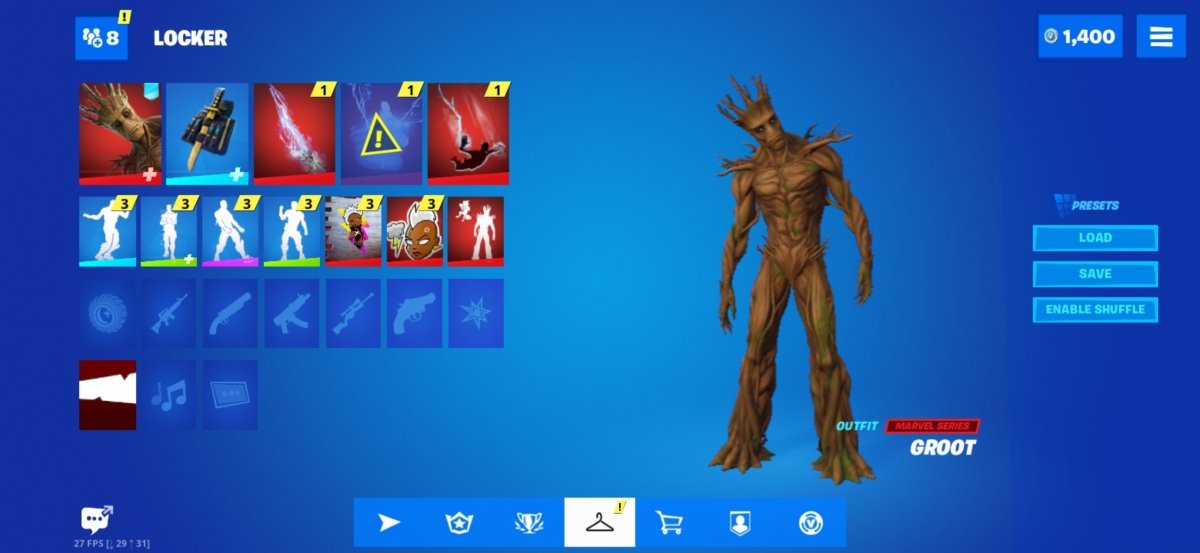 Groot can easily camouflage through trees