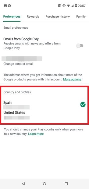 Choose your new country based on your IP address