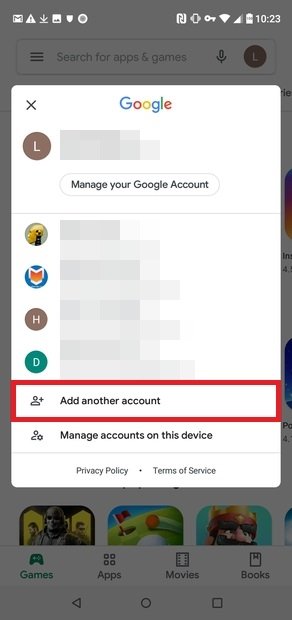 Creating a new Google account