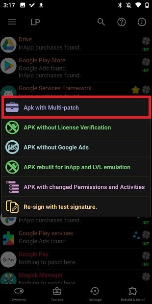 Apply multiple patches