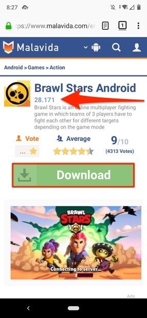 Brawl Stars download page