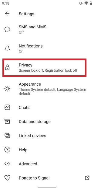 Change privacy settings