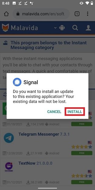 install updates