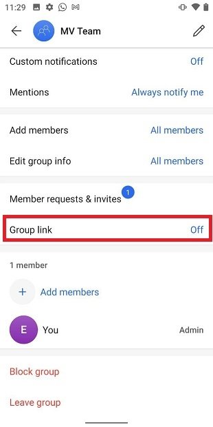 link of the group