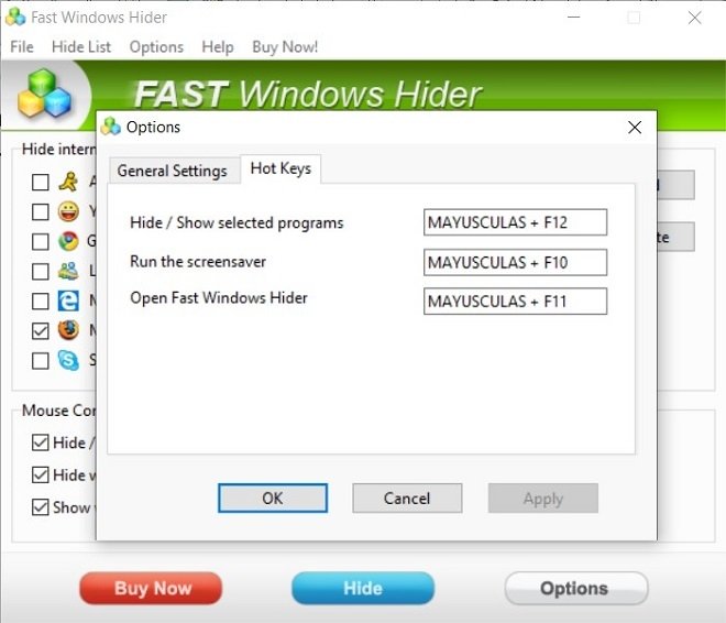 Preview Fast Windows Hider