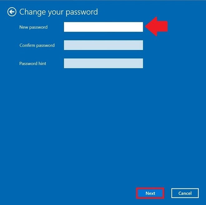 Clear new password