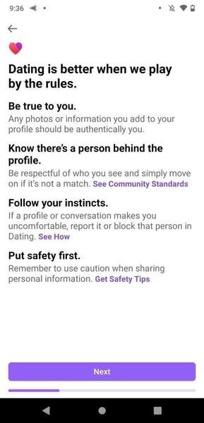 Facebook Dating Rules