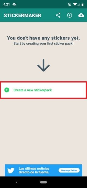 Button to create packs