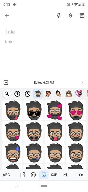 Personalized stickers on GBoard