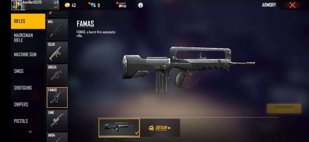 FAMAS, a rifle that fires three shots