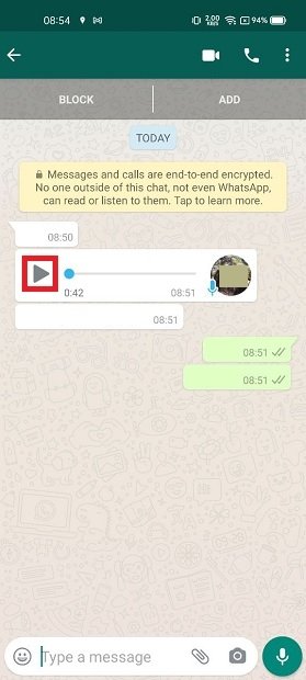 How to change and increase the tempo of WhatsApp audios