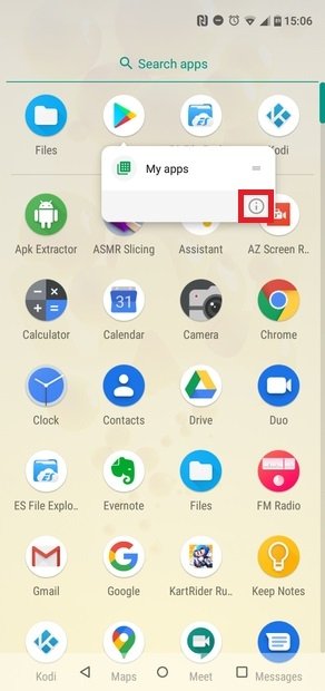 Access to the Google Play menu for Android