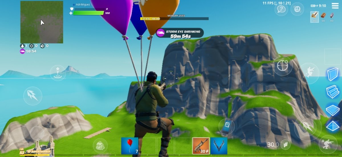 With three balloons we will fly until one of them explodes.