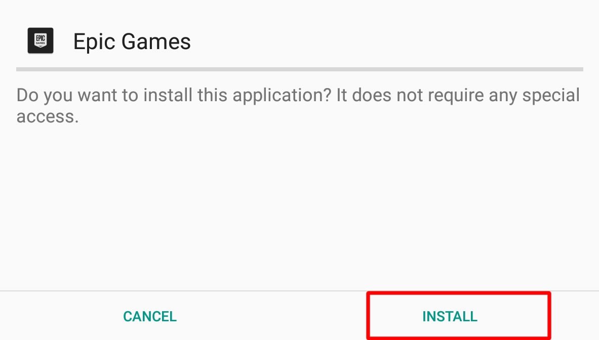 Click Install to install the app
