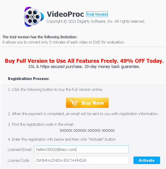 VideoProc 4.2 license code