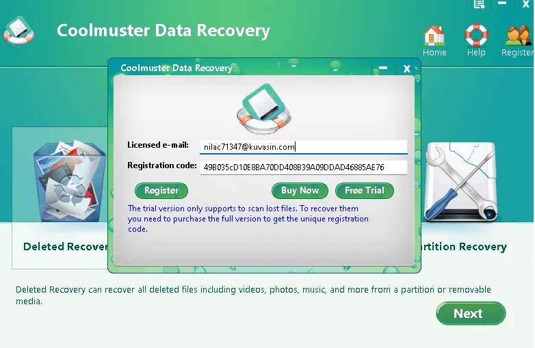 Coolmuster Data Recovery License code
