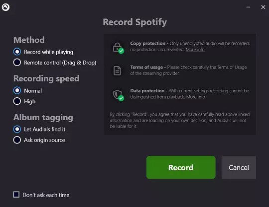 Record Spotify - Audials Music 2022